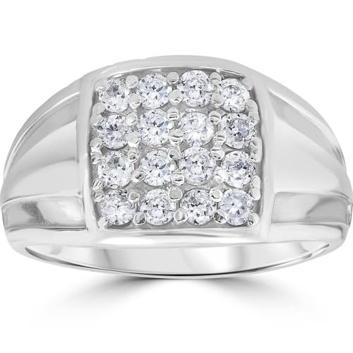 P3 POMPEII3 Pompeii 1 cttw Diamond Mens Ring 10k White Gold - Size 9