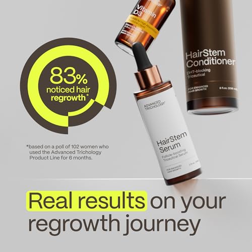 HairStem Follicle-boosting Triceutical Serum for Thicker Fuller Hair | Triple-Action, Multi-Zonal Topical Serum for Hormonal, Nutritional, and Inflammatory-Related Hair