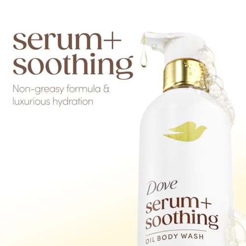 Dove Serum+Shower Oil Body Wash Soothing, 15.3 fl oz