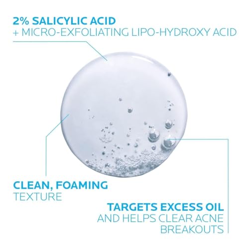 La Roche-Posay Effaclar Medicated Acne Face Wash with Salicylic Acid, 6.8oz