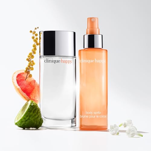 Clinique Happy Body Spritz | Notes of Grapefruit, Bergamot, Hawaiian Wedding Flower + Spring Mimosa | Women's Fragrance, 4.2 Fl Oz