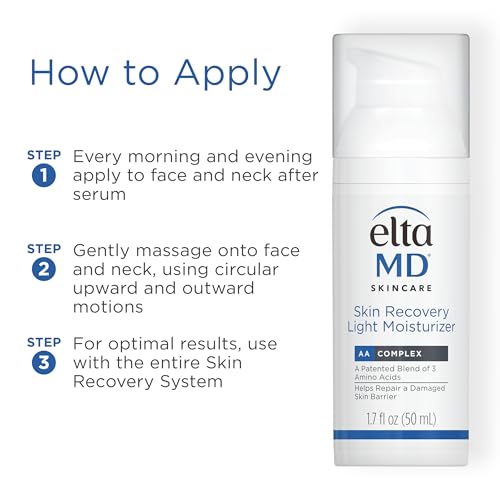 EltaMD Skin Recovery Light Face Moisturizer for Dry Skin, Oil Free, 1.7 oz