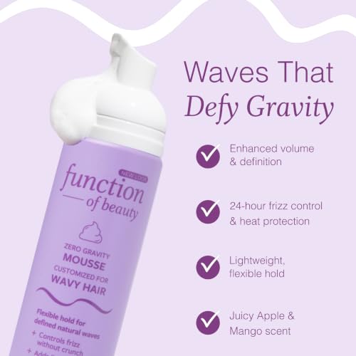 Function of Beauty Wavy Hair Mousse for Styling - Anti-Frizz Hair Styler