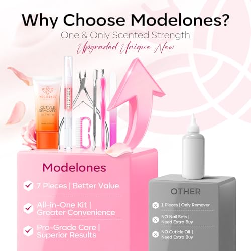 Modelones Cuticle Remover, Nail Kit Cuticle Trimmer Pusher Remover Liquid
