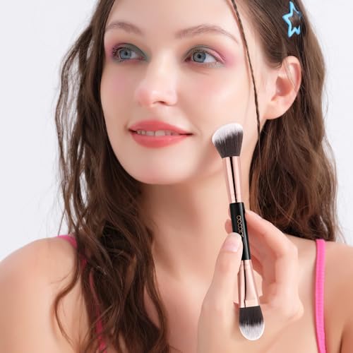 docolor 6 Piece Dual-Sided Eyeshadow Brushes - 12 Functions in 1 Set