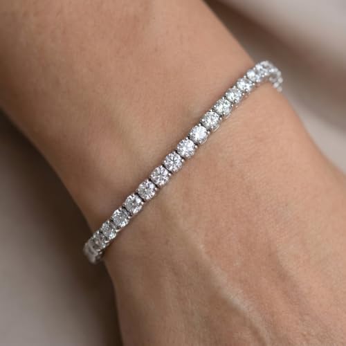 Pompeii 9 ct Genuine Diamond Tennis Bracelet 7" 14K White Gold