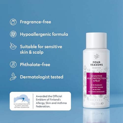 No nothing Heat Protection Spray for Hair – Fragrance Free, Travel Size