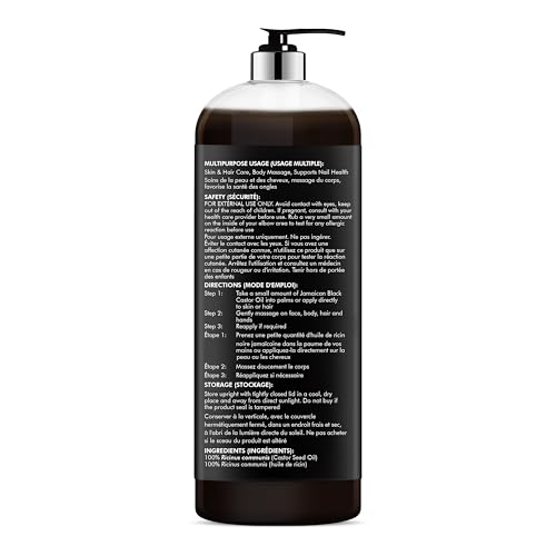 Majestic Pure Jamaican Black Castor Oil, 100% Natural Oil - 16 Fl Oz