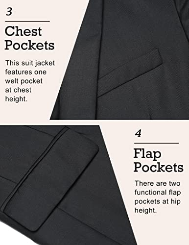 COOFANDY Mens Sports Coat Casual Blazer Business Jackets Luxury Slim Fit Stylish Suit Blazer Jacket (Dark Grey XXL)