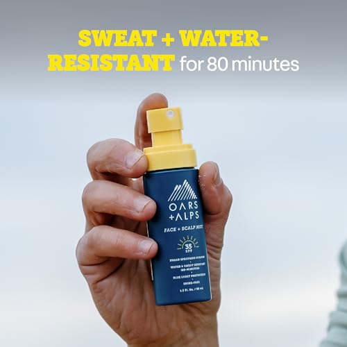 Oars + Alps SPF 35 Sunscreen Mist for Face + Scalp, 1pk, 1.5 Oz