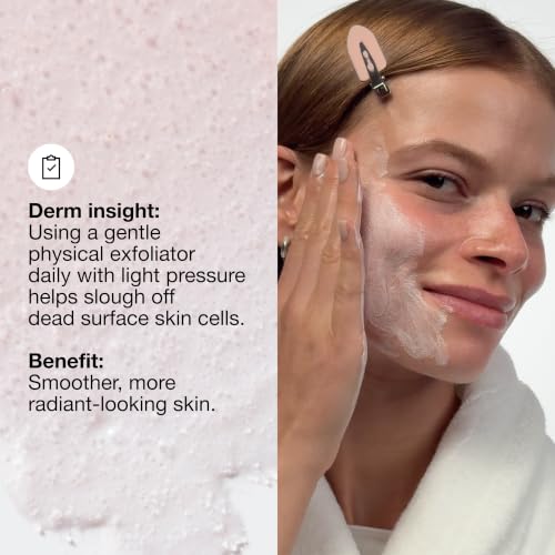 Clinique Moisture Surge Exfoliating Glow Cleanser with Aloe Bioferment and Hyaluronic Acid | Gentle Face Wash with Bamboo Beads for Smooth, Radiant Skin, 4.2 Fl Oz