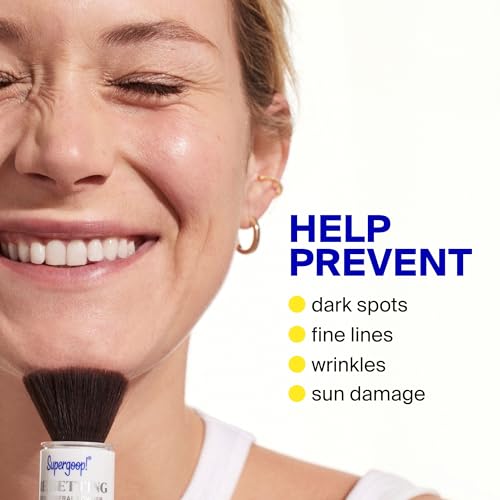 Supergoop! (Re) setting Face Powder SPF 35, Medium - Broad Spectrum Mineral Sunscreen - 0.15 oz - Shine Control, Matte Finishing, On-the-Go Sun Protection