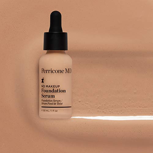 Perricone MD No Makeup Foundation Serum - Semi-Matte Hydrating Liquid Foundation Makeup - Fragrance Free, Vegan, Cruelty-Free - Buildable Medium Coverage for Dark Spots & Uneven Tone, Ivory, 1 fl oz