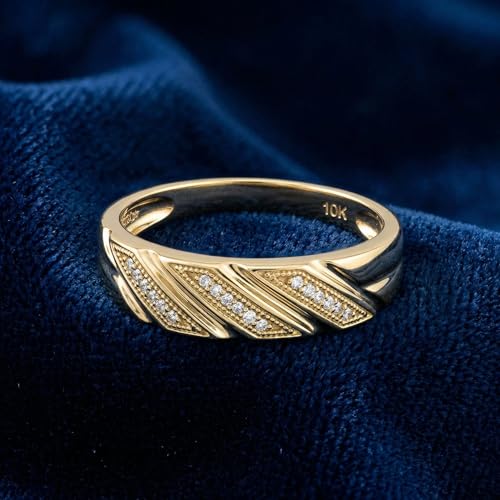 P3 POMPEII3 Pompeii 1/5ct Mens Diamond Ring 10K Yellow Gold - Size 9