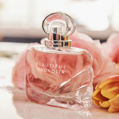 Estée Lauder Beautiful Magnolia Eau de Parfum Spray with Notes of Lush Magnolia, Solar Gardenia, Warm Woods & Luminous Musk | Floral Perfume for Women | Perfumes for Women, Travel Size, 0.34 Fl Oz
