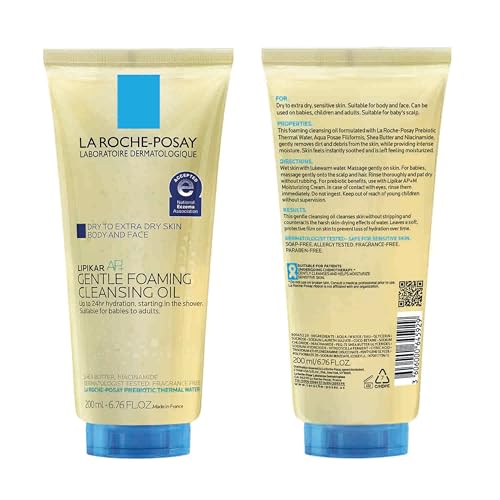 La Roche-Posay Lipikar AP+ Gentle Foaming Cleansing Oil, 6.76oz