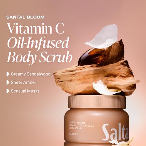 Saltair Vitamin C Oil-Infused Body Scrub | Santal Bloom, 18.5 oz