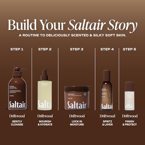 Saltair Nourishing Body Oil | Lightweight Body Glow | Driftwood, 4 oz