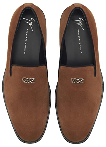 Giuseppe Zanotti, Imrham Suede Loafers, 7, Brown