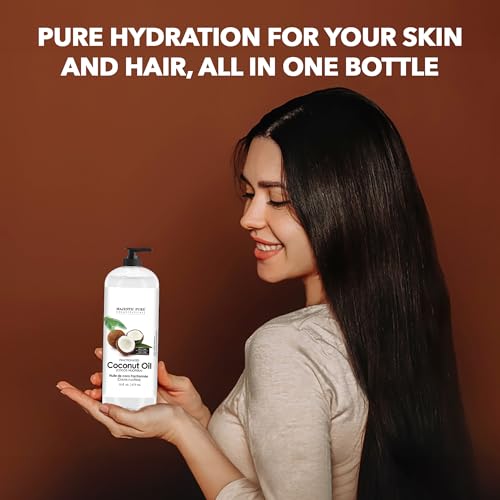 Majestic Pure Fractionated Coconut Oil, 100% Pure Body Oil - 16 Fl Oz