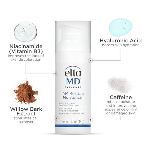 EltaMD AM Restore Daily Facial Moisturizer, Lightweight, 1.7 oz
