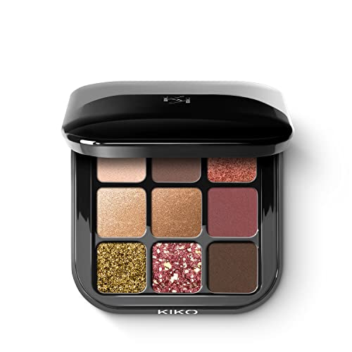 Kiko Milano Glamour Multi Finish Eyeshadow Palette 03 | Palette With 9 Eyeshadows In Different Finishes