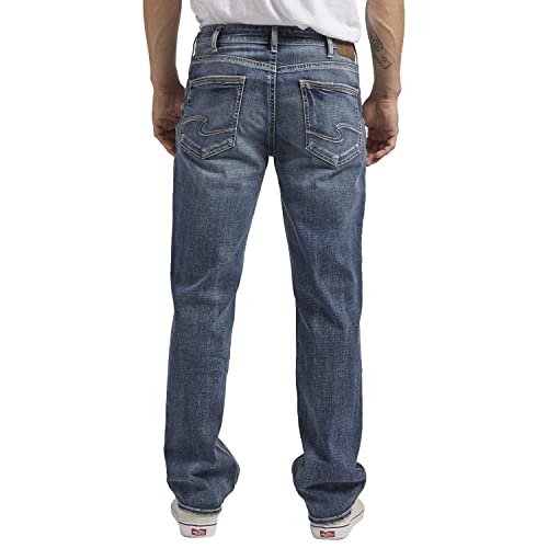 Silver Jeans Co. Men's Grayson Classic Fit Straight Leg Jeans, Dark Wash SDK312, 34W x 32L