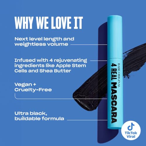 Babe Original 4 Real Mascara for Volume, Length & Lift, Black
