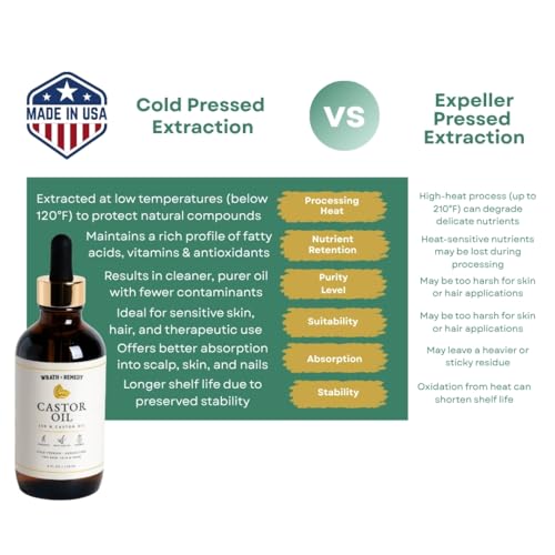 Castor Oil Organic Hexane Free — USDA Certified Castor Oil for Hair (4OZ)