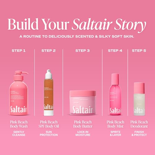 Saltair SPF Body Oil | Broad Spectrum SPF 50 | Pink Beach, 4 fl oz