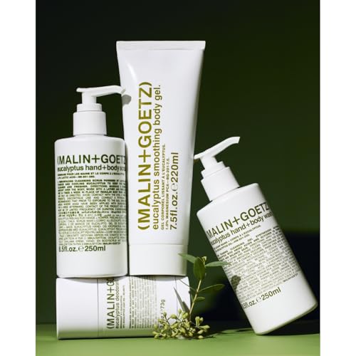 MALIN+GOETZ Eucalyptus Hand + Body Scrub, Resurfacing Cleanser, 8.5 fl Oz