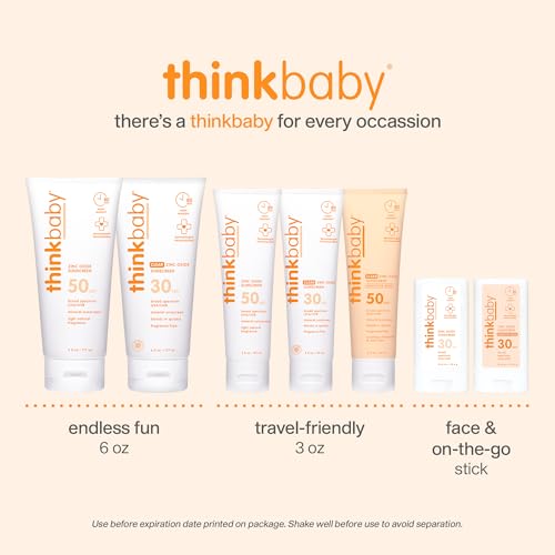 Thinkbaby Baby Sunscreen Stick for Sensitive Skin SPF 30, 0.64oz, Vegan