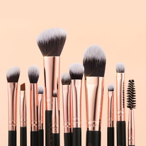 docolor 6 Piece Dual-Sided Eyeshadow Brushes - 12 Functions in 1 Set