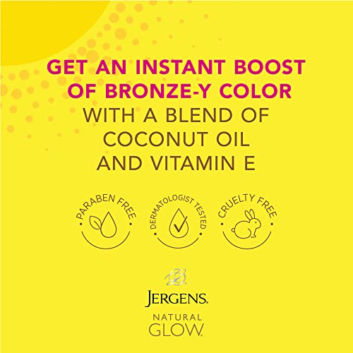 Jergens Natural Glow Instant Tanning Moisturizer, Deep Bronze, 6 fl oz