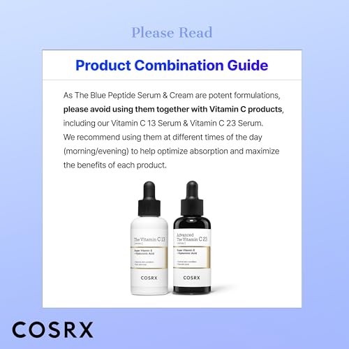 COSRX The Blue Copper Peptide Bakuchiol Serum, Glow & Plumping, 1.69 Fl Oz
