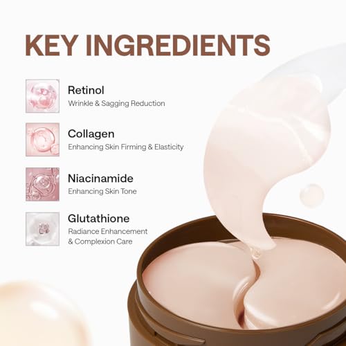 MEDIHEAL 95% Retinol & Collagen Under Eye Patches, Wrinkle Care (60 Count)