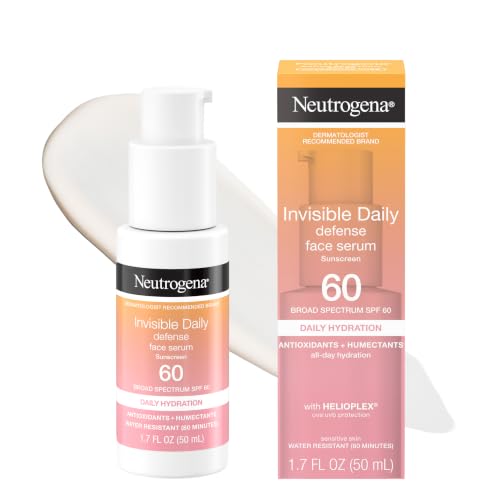 Neutrogena Invisible Defense Face Serum, SPF 60, Fragrance Free 1.7 fl. oz