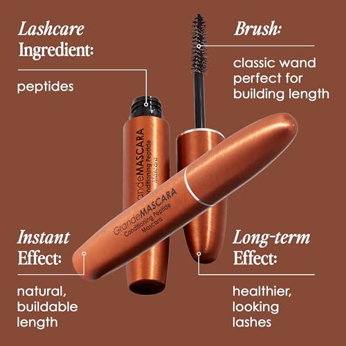 Grande Cosmetics GrandeMASCARA Conditioning Peptide Mascara, Brown, 0.2 oz