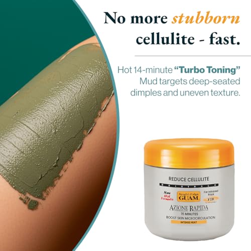 GUAM Anti-Cellulite Seaweed Mud Infrared Body Wrap – FAST-ACTION Skin Tightening & Firming Treatment with Tourmaline FIR