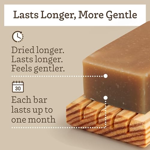 Southern Natural Goat Milk Soap Bar Oatmeal Milk & Honey, 3 Pack, Dry Skin