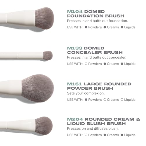 Morphe Best of Blends 8 Piece Makeup Brush Set - Face and Eye Makeup Brushes for Foundation, Concealer, Powder, Blush, Eyeshadow & Brows - Professional Brush Kit (8 ct)