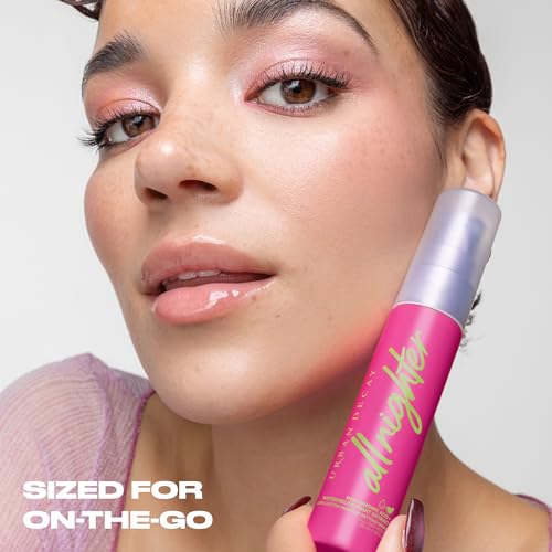 Urban Decay All Nighter Hyaluronic Acid Waterproof Dewy Setting Spray for Face (Travel Size), Luminous Glowy Look, Long-lasting, Smudge-proof & Transfer-resistant Makeup, Watermelon Scent - 1 fl oz
