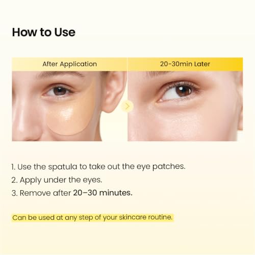 BIODANCE Vita Niacinamide Eye Patches for Dark Circles, 60 Count