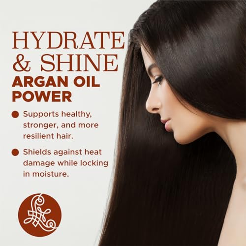 LUSETA Pure Argan Oil Hair Serum for Frizz Control 3.38 Floz