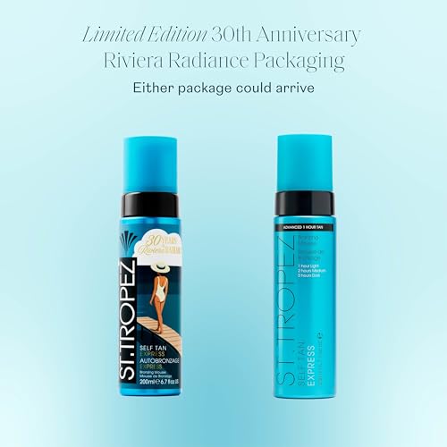 St.Tropez Light/Medium/Dark 1-3 hr Express Mousse for a Streak-Free, Natural Sunless Tan with Fast Application and Flawless Results, Cruelty-Free & Vegan, 6.7 fl oz
