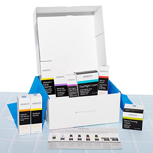 YEOUTH 8-Piece Full Size Skin Care Set for Visibly Smoother-Looking Skin
