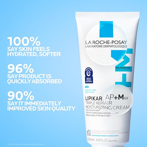 La Roche-Posay Lipikar AP+MAX Triple Repair Moisturizing Body Cream, 6.7oz