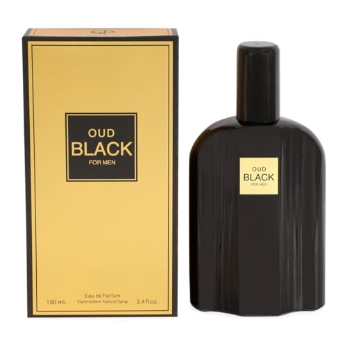 Oud Black Men’s Perfume Eau de Parfum – Woody Spicy Amber Masculine Fragrance 100ml / 3.4 fl oz