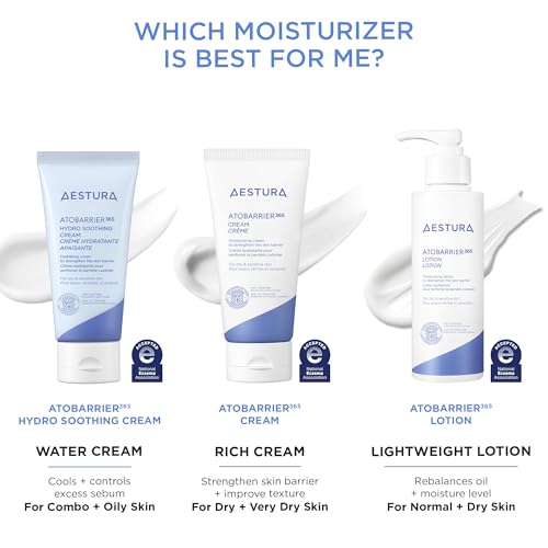 AESTURA ATOBARRIER365 Cream with Ceramides, Korean Face Moisturizer for Barrier Repair | 120H lasting Hydration, Ceramide Capsules, Dry & Sensitive Skin, Non-comedogenic, 80 mL / 2.70 fl.oz.
