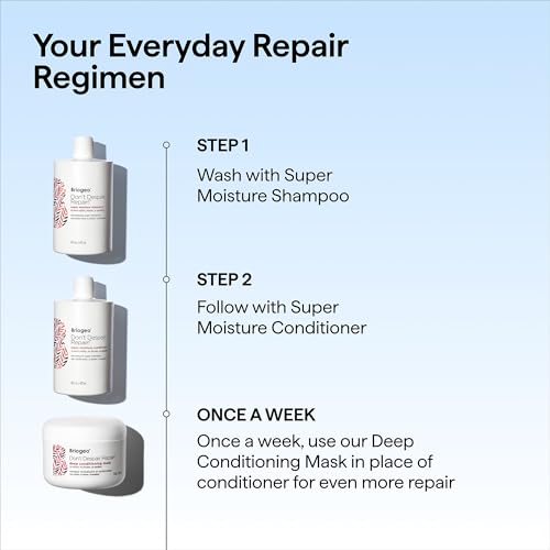 Briogeo Don't Despair, Repair! Super Moisture Conditioner | Moisturizing Protein Conditioner with Argan Oil for Dry, Damaged Hair | Silicone-Free | Vegan & Cruelty-Free | 16 fl oz